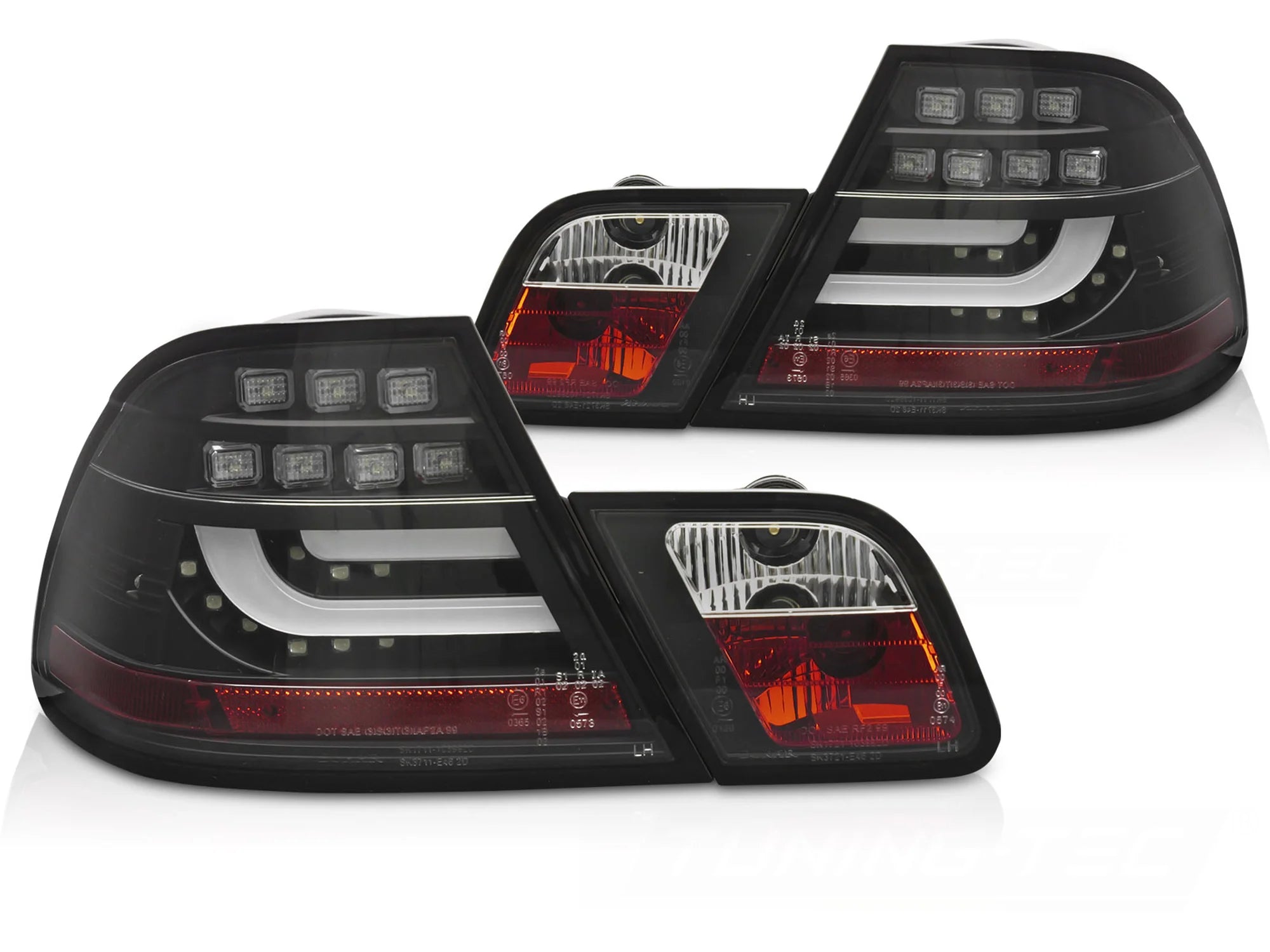 Feux arrière à LED noirs compatibles avec BMW E46 Coupé 03-06