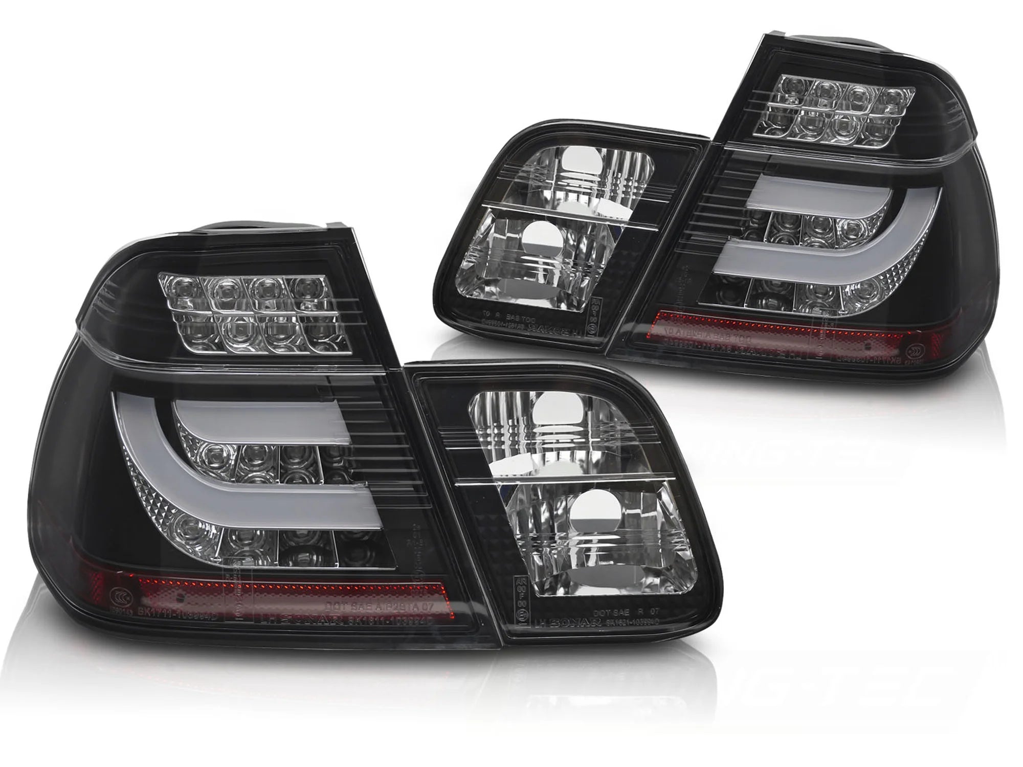 Feux arrière à LED noirs compatibles avec BMW E46 berline 98-01