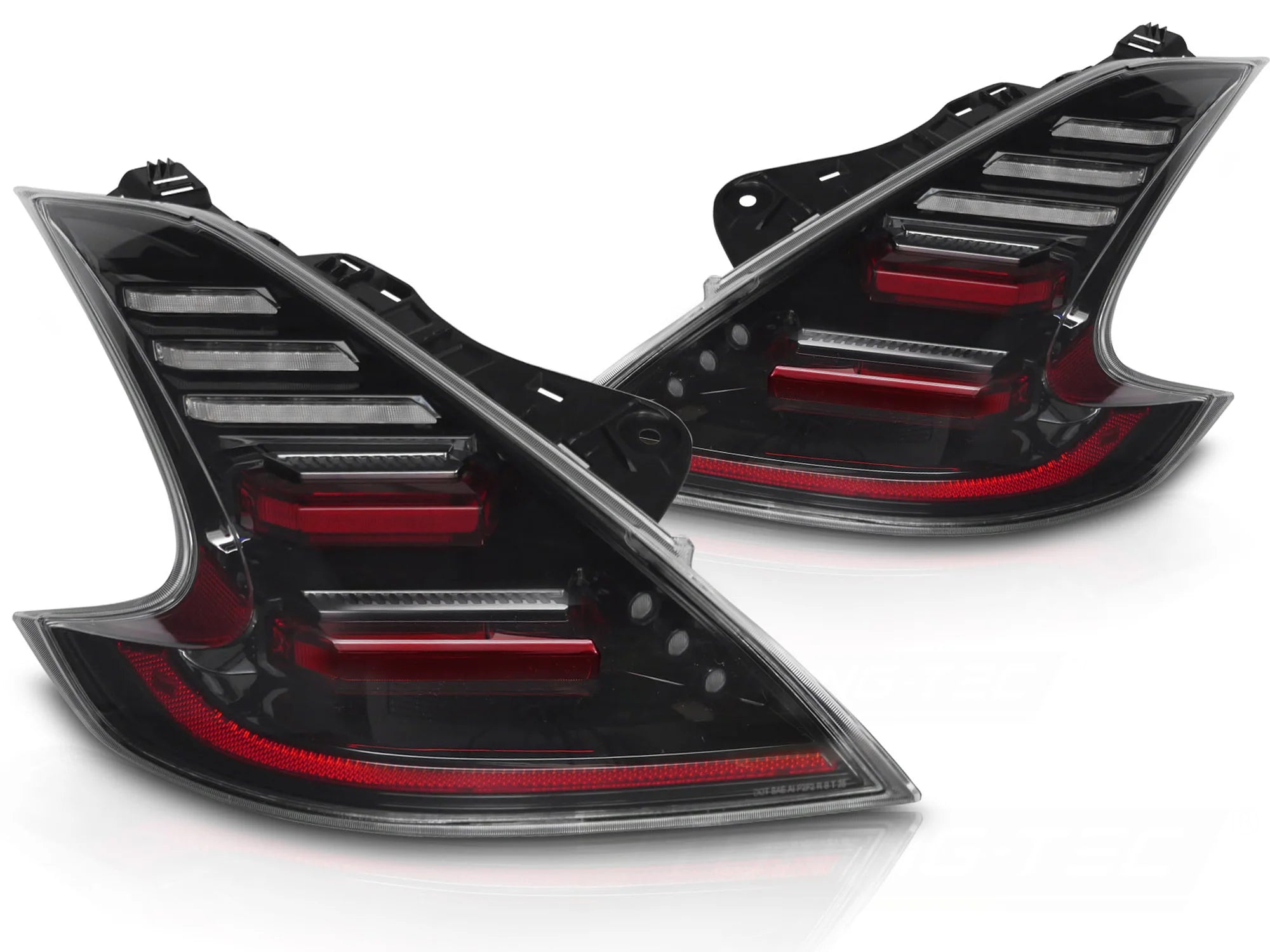 Feux arrière à LED noirs compatibles avec Nissan 370Z 09-20