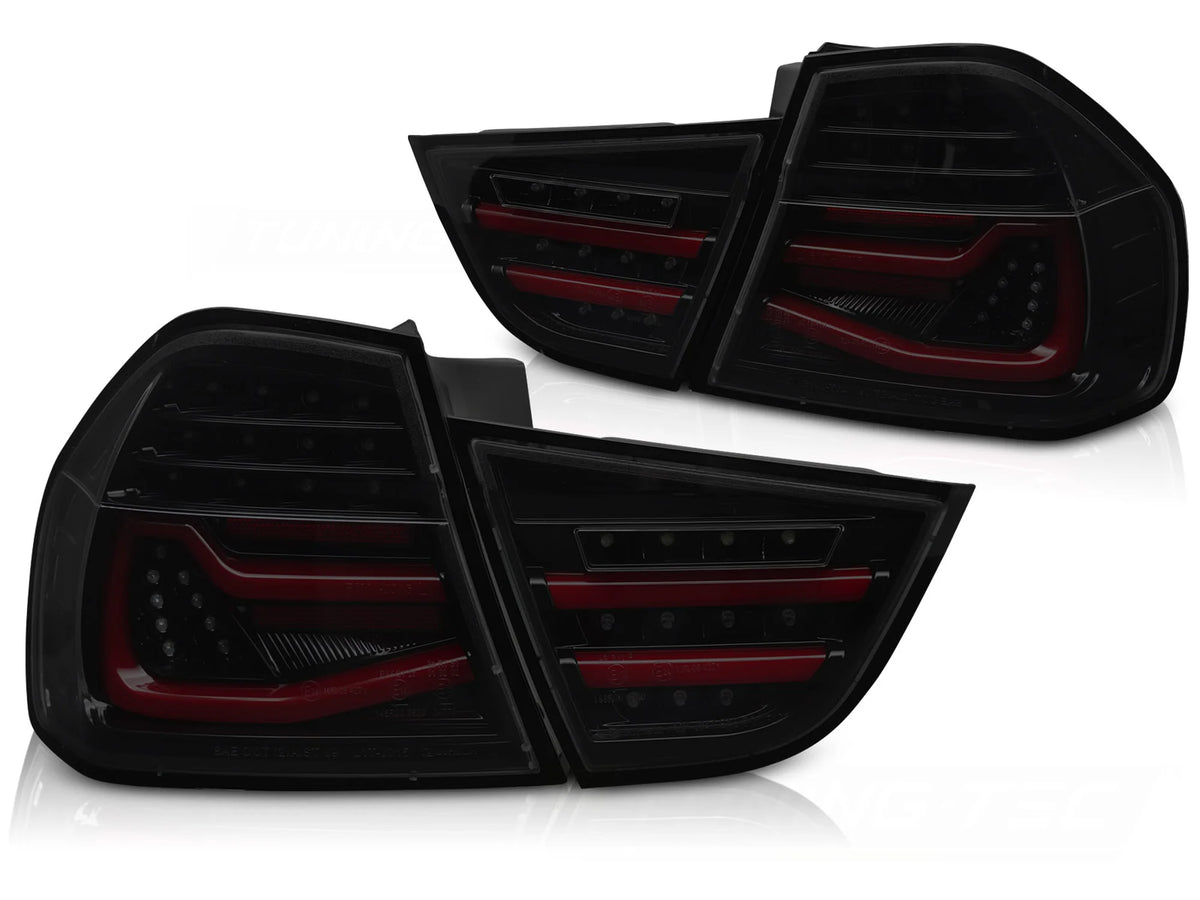 Feux arrière à LED noirs fumés Dynamique compatibles BMW E90 09-11