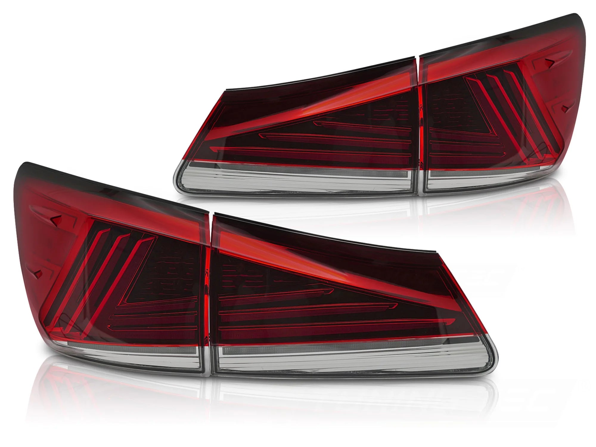 Feux arrière à LED rouges SQL compatibles avec Lexus IS II 06-13