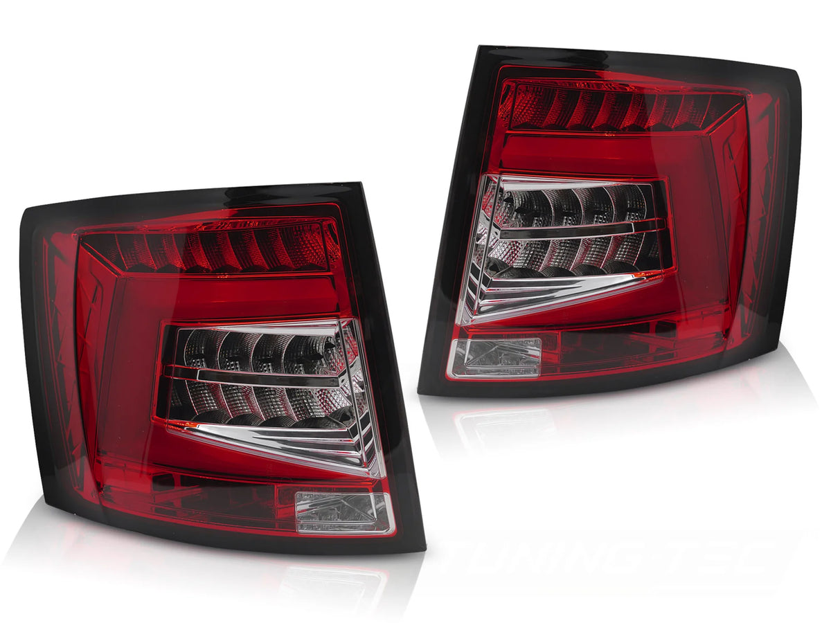 Feux arrière à LED rouges et blancs compatibles avec Skoda Octavia III 12-16 SW OEM LED