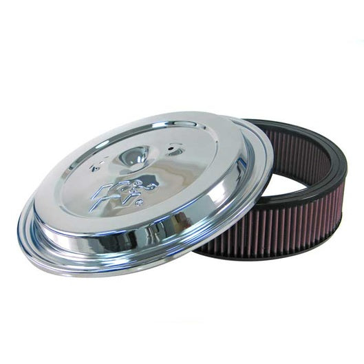  Filtre à air de rechange K&N avec couvercle chromé - CHROME/TOP,2 HL,W/E-1500-; LOGO K&N (CE-1502) - CE-1502