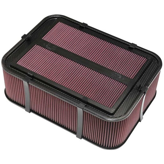  K&N - Ensemble de course personnalisé - FIBRE DE CARBONE ; BOÎTE À AIR ; GRAND FORMAT, AVEC BASE ET QUINCAILLERIE (100-8567) - 100-8567