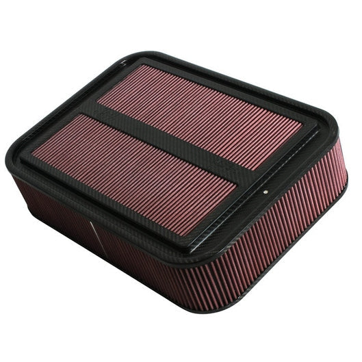 K&N - Ensemble de course personnalisé - FIBRE DE CARBONE ; BOÎTE À AIR ; GRANDE BOÎTE À AIR DE 4" SEULEMENT SANS BASE (100-8591) - 100-8591