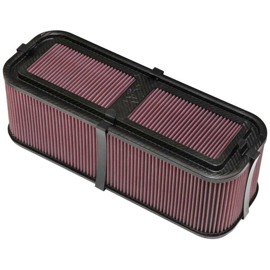 K&N - Ensemble de course personnalisé - FIBRE DE CARBONE ; BOÎTE À AIR ; MOYENNE AVEC BASE ET QUINCAILLERIE (100-8570) - 100-8570