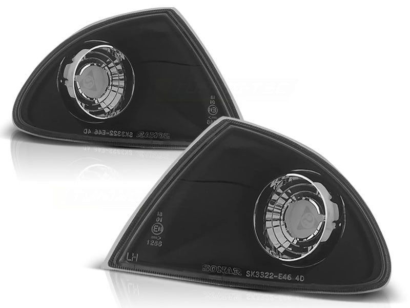 Feux de Clignotants avant noirs compatibles avec BMW E46 05.98-08.01