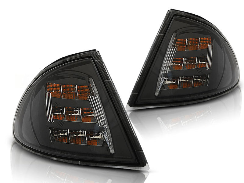 Feux de Clignotants avant à LED noirs compatibles BMW E46 05.98-08.01