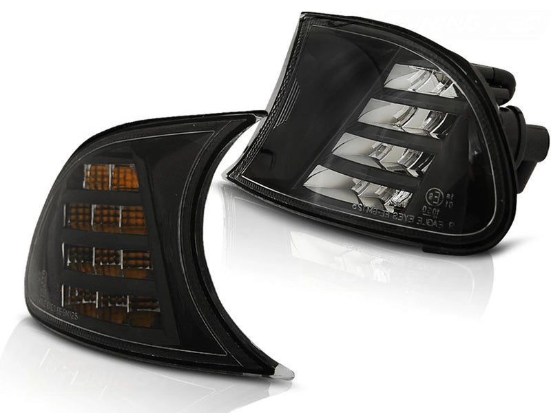 Feux de Clignotants avant à LED noirs compatibles BMW E46 04.99-08.01 C/C