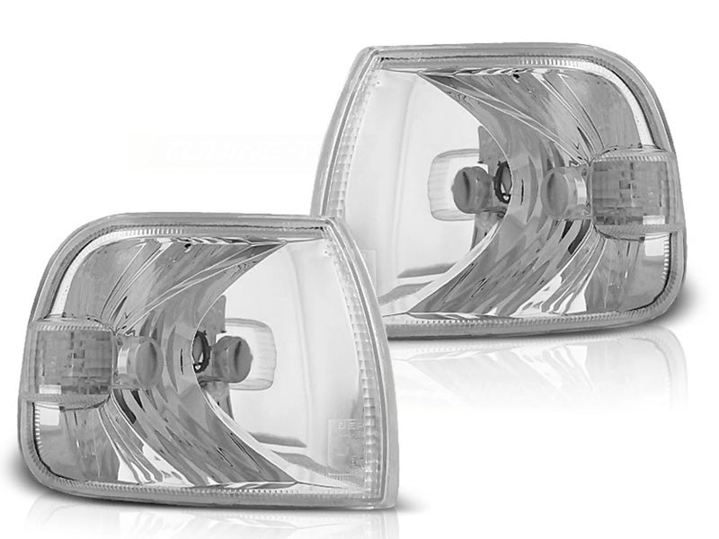 Feux de Clignotants avant chromés compatibles avec VW T4 (08.96-03.03)
