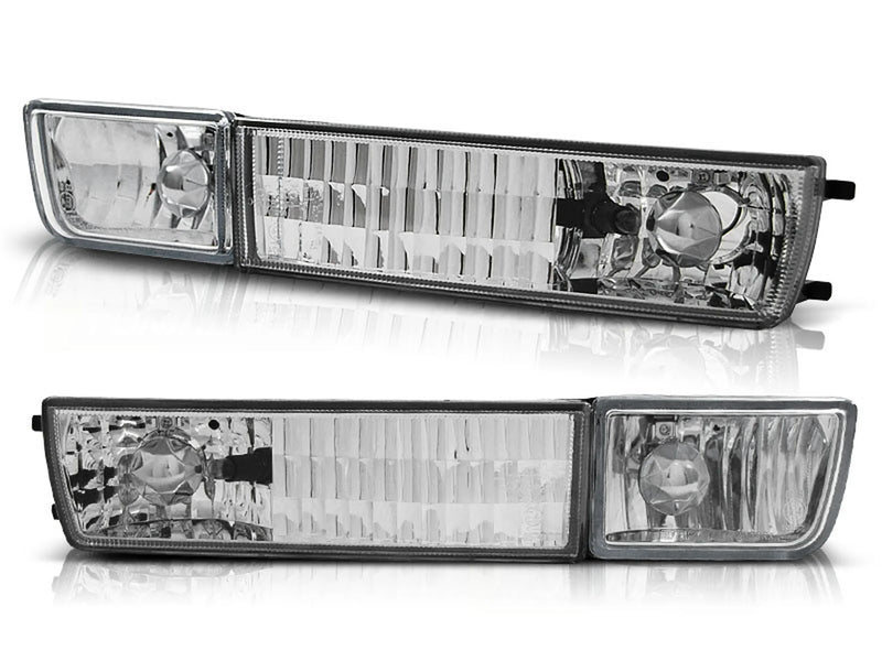 Feux de Clignotants avant chromés avec antibrouillards, compatibles VW Golf 3 / Vento