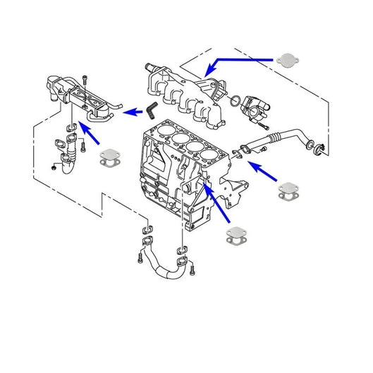  Kit Suppression Vanne EGR 1.2 / 1.6 / 2.0 TDI CR VW Golf Passat Audi A3 TT Seat Skoda