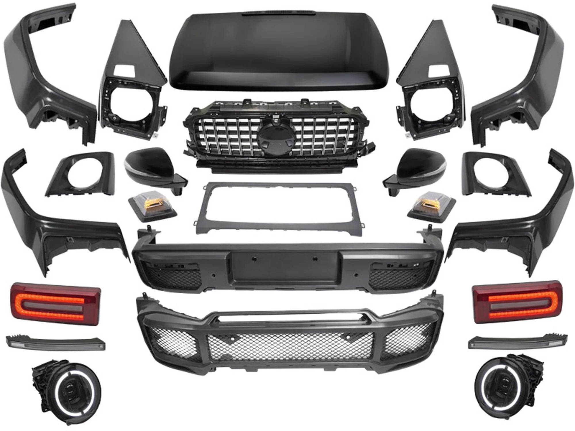 Kit carrosserie sport 464 style BRBS compatible avec Mercedes Classe G W463 (1990-2018)