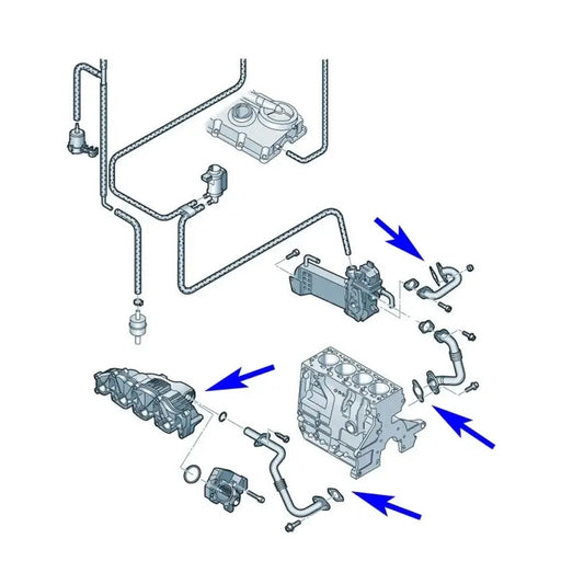  Kit de suppression vanne EGR pour 2.0 TDI CR Audi VW Seat