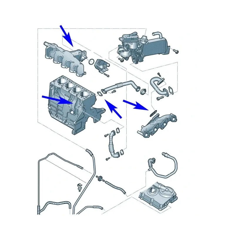  Kit de suppression vanne EGR pour 2.0 TDI CR Audi VW Seat