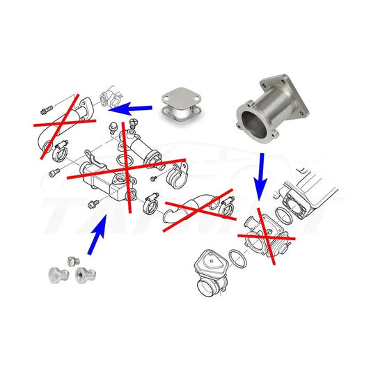  Kit suppression EGR BMW M47N2 M57N2 2.0D 2.5D 3.0D