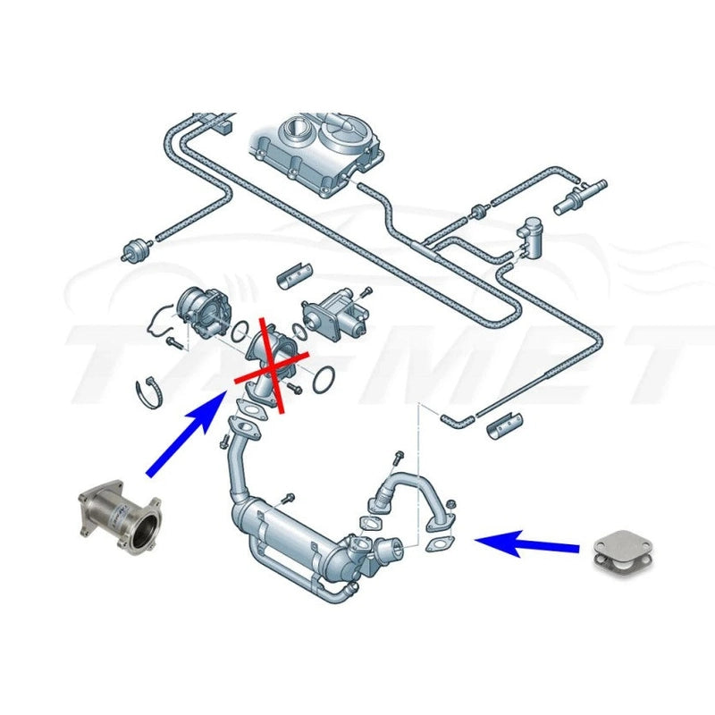 Kit suppression vanne EGR 1.4 TDI 1.9 TDI 2.0 TDI BLS BMM BMT BMP - Tafmet