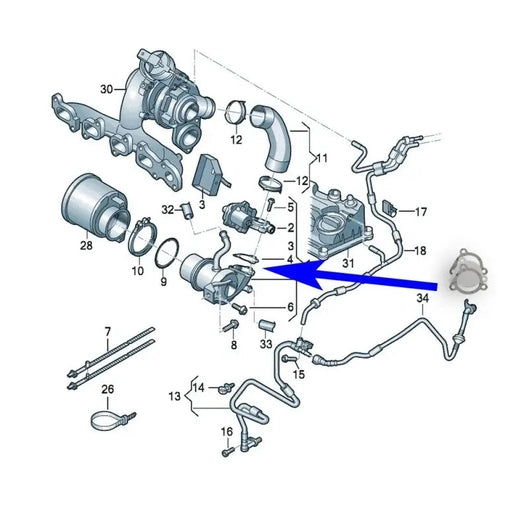  Kit suppression vanne EGR 1.6 / 2.0 TDI CR VW Audi SEAT Skoda