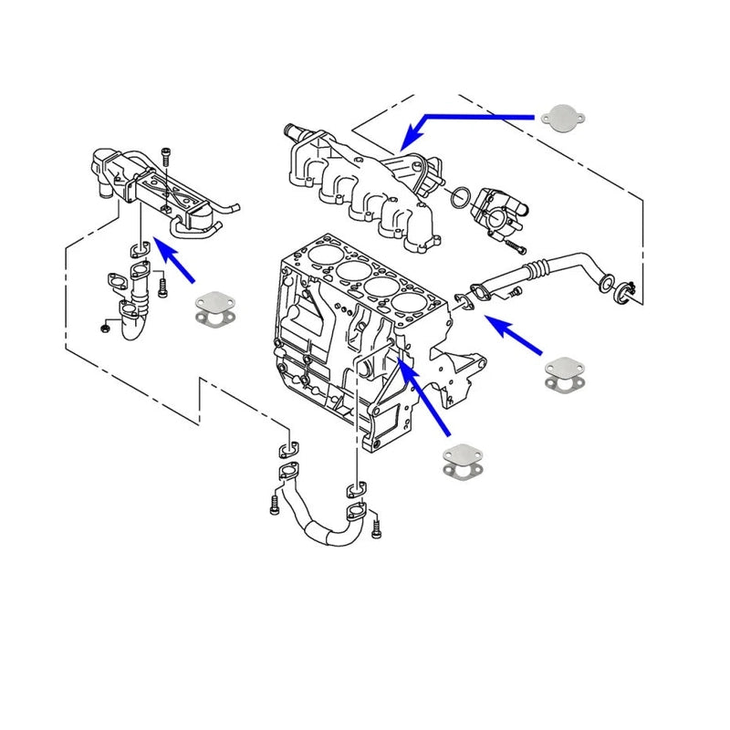  Kit suppression vanne EGR 1.6 TDI CR avec simulateur CAYA, CAYB, CAYC, CAYD