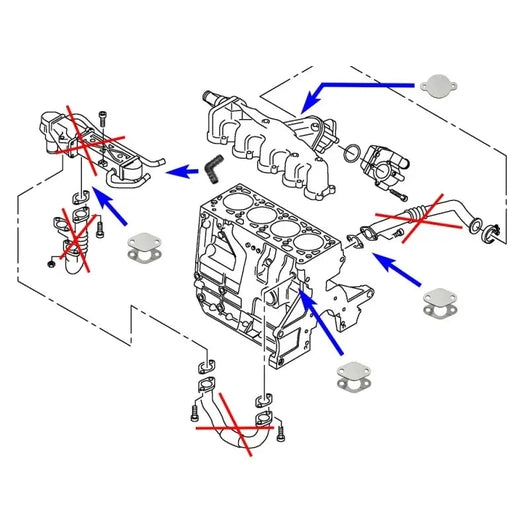 Kit suppression vanne EGR 2.0 TDI 110, 116, 136, 140, 170 et 177 avec simulateur
