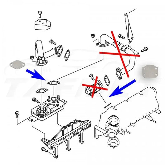  Kit suppression vanne EGR Pajero Montero Shogun  3.2 DI-D (2000-2006 V68/V78)