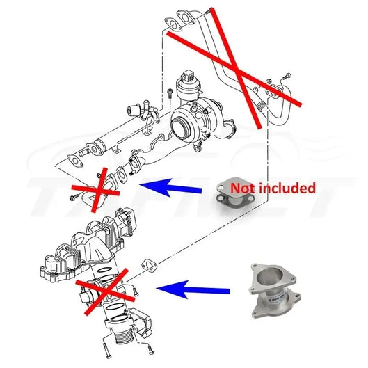  Kit suppression vanne EGR 2.0 TDI CBBB CAGA BMN BKD CBAB