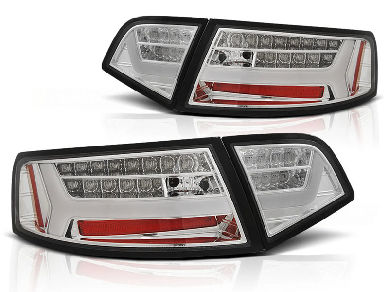 Feux arrière à LED chromés Dynamique compatibles avec Audi A6 berline 08-11