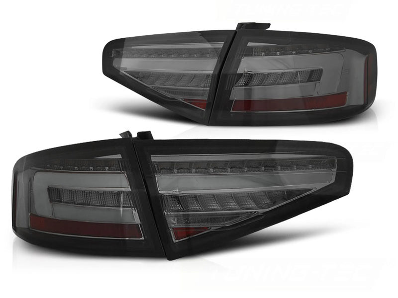 Feux arrière à LED fumés Dynamique compatibles avec Audi A4 B8 berline 12-15, ampoule d'origine