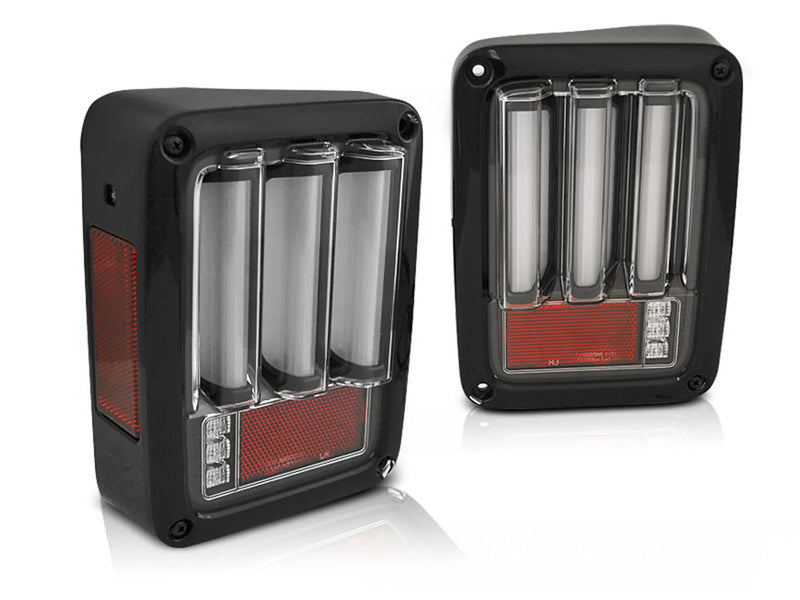 Feux LED noire pour Jeep Wrangler JK 07-18