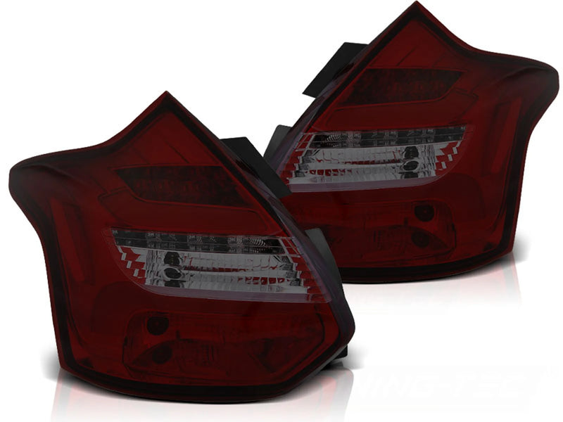 FORD FOCUS 3 11-10.14 HATCHBACK ROUGE FUMÉ Feux LED SÉQUENCE IND.