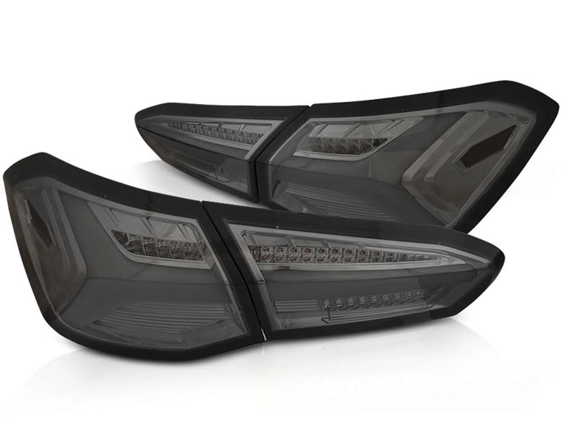 Feux arrière à LED fumés Dynamique compatibles avec Ford Focus 4 18-21 à hayon