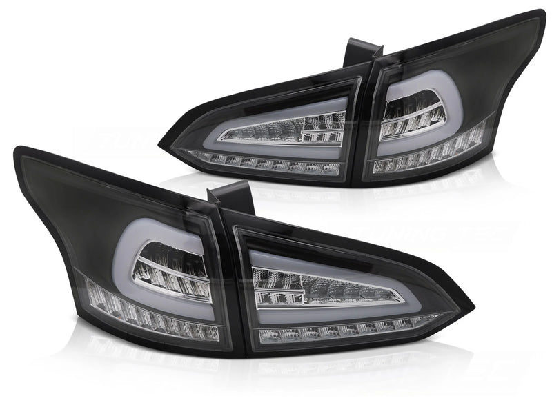Feux arrière à LED noirs Dynamique compatibles avec Ford Focus MK 3 SW 11-18