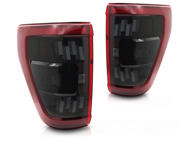 FEUX ARRIÈRE À LED ROUGES Dynamique compatibles avec FORD F150 MK14 2020-2023