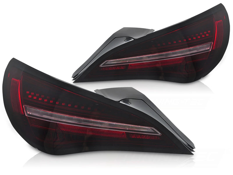 Feux arrière à LED Dynamique noir et rouge compatibles avec Mercedes CLA C117 13-16 / X117 14-16 (ampoule d'origine)