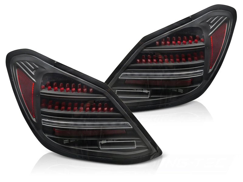 Feux arrière à LED noir et rouge Dynamique compatibles avec Mercedes Classe C W205 14-21