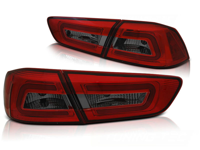 Feux LED rouge fumée pour Mitsubishi Lancer 8 Berline (2008-2011)