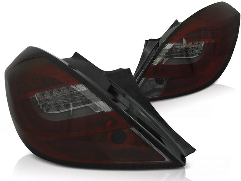 Feux LED rouge fumée pour Opel Corsa D 3D (04.06-14)
