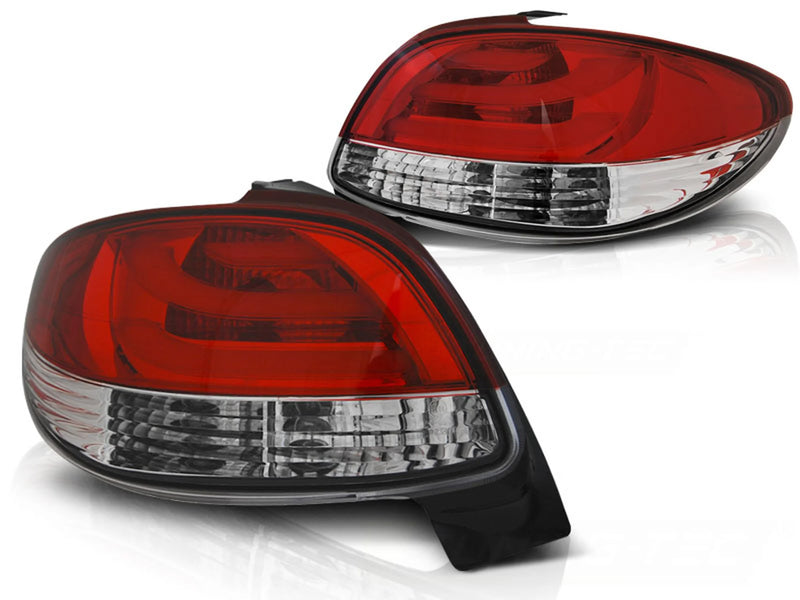 Feux LED rouge et blanche pour Peugeot 206 (1998)