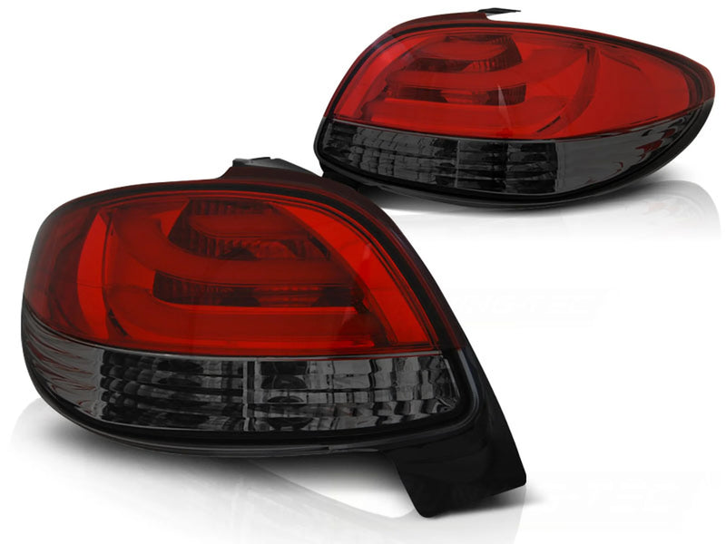Feux LED rouge fumée pour Peugeot 206 (1998-)