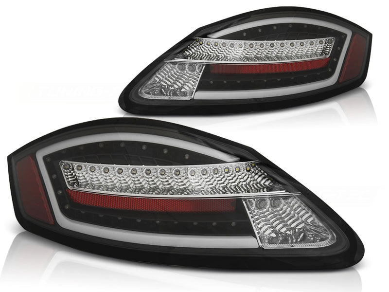Feux arrière à LED noirs Dynamique compatibles avec Porsche Boxster / Cayman 987 05-08