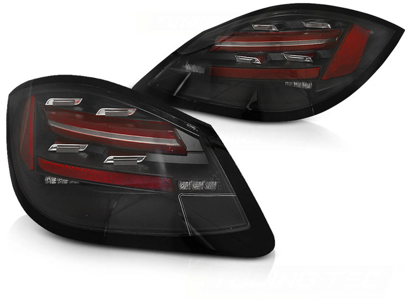 Feux arrière à LED noirs Dynamique compatibles Porsche Boxster / Cayman 987 09-12
