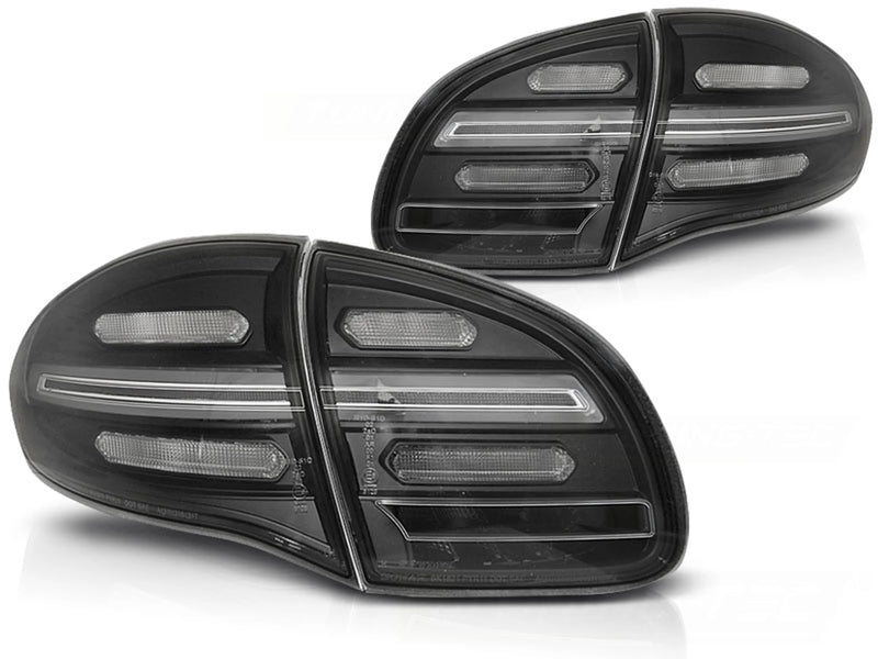 Feux arrière à LED noirs Dynamique compatibles Porsche Cayenne 10-15