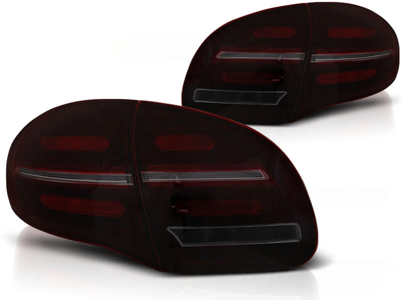 Feux arrière à LED rouges fumés Dynamique compatibles Porsche Cayenne 10-15