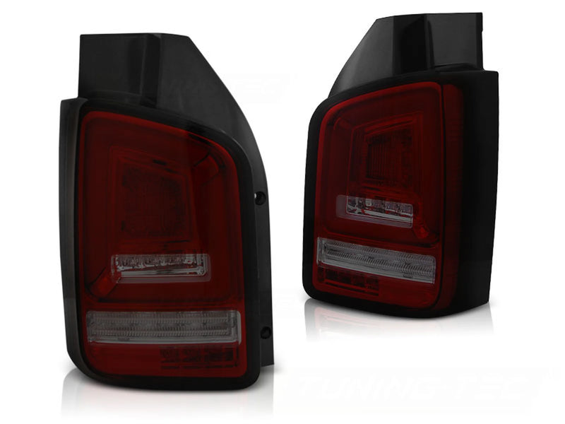Feux arrière à LED rouges fumés Dynamique compatibles VW T5 04.03-09