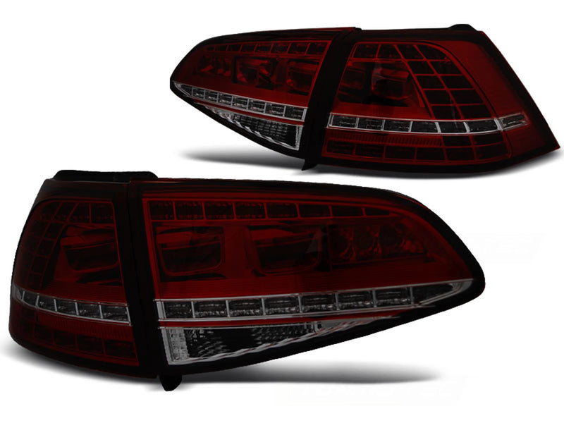 Feux arrière à LED sport rouge fumé Dynamique compatibles avec VW Golf 7 13-17
