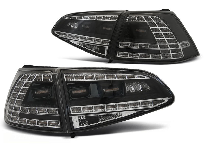 Feux arrière à LED Sport Noir Dynamique compatibles avec VW Golf 7 13-17