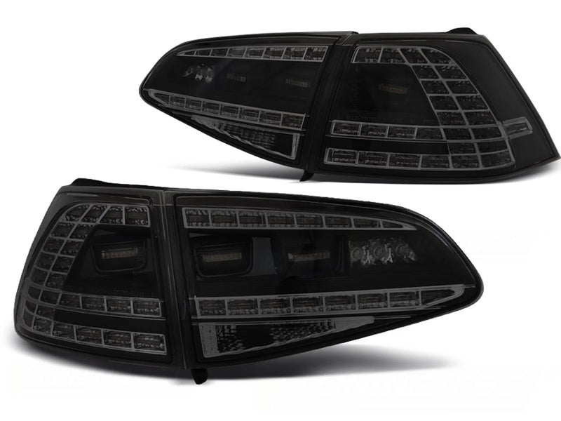 Feux arrière à LED sport noir fumé Dynamique compatibles avec VW Golf 7 13-17