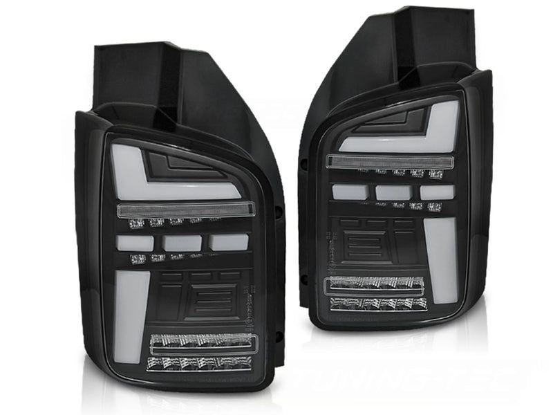 Feux arrière à LED noirs Dynamique compatibles VW T5 10-15