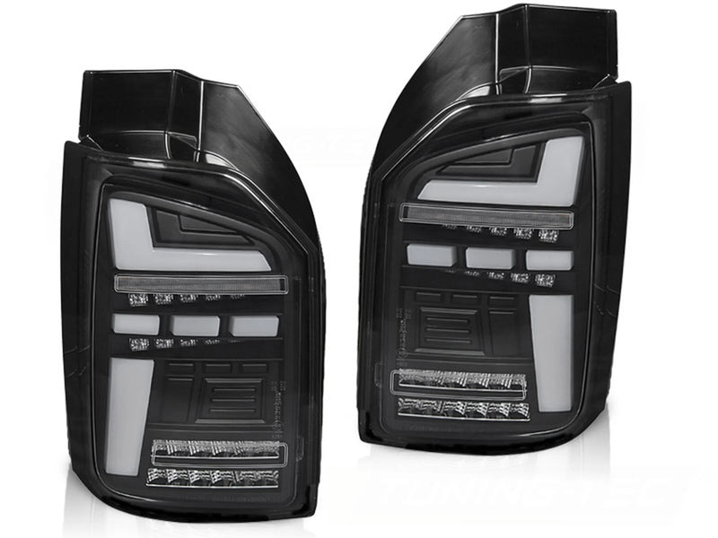 Feux arrière à LED noirs Dynamique compatibles VW T6 15-19 Ampoule d'origine