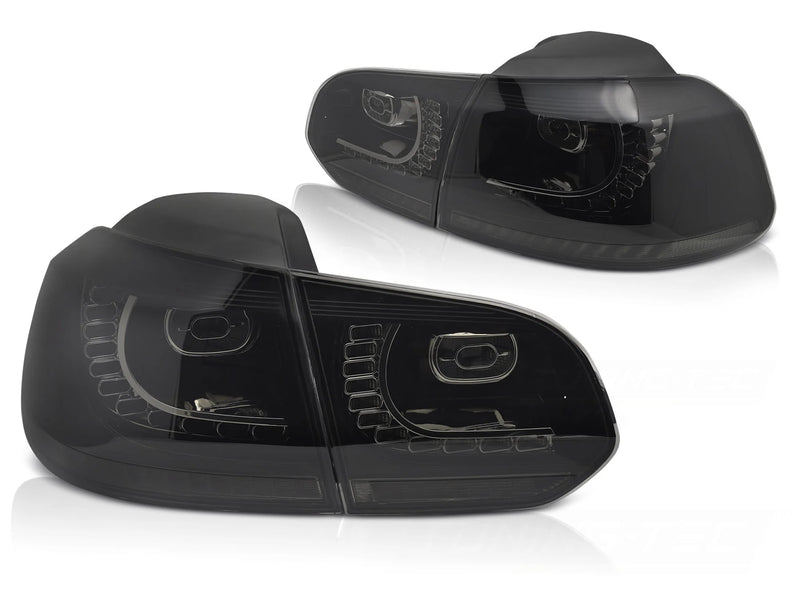 Feux arrière à LED fumés Dynamique compatibles avec VW Golf 6 08-13